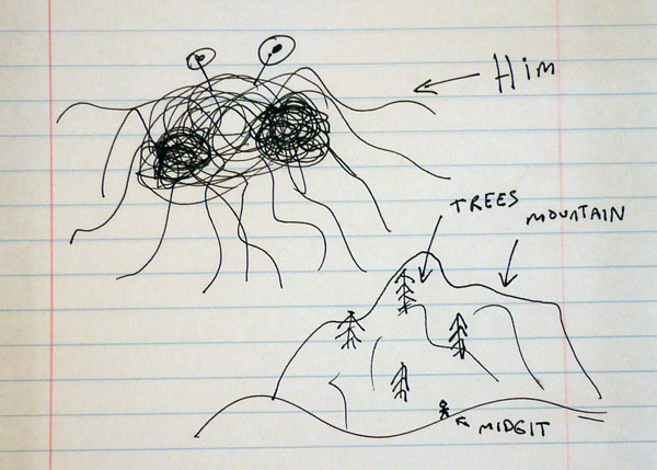 Flying Spaghetti Monster Creation Drawing